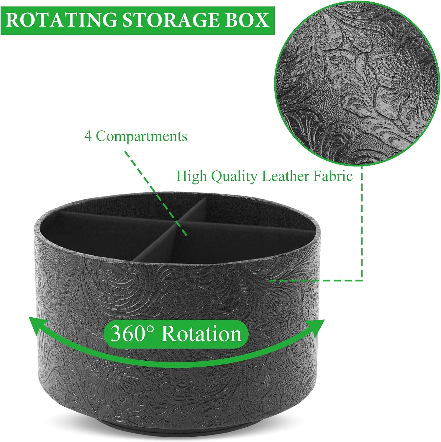 Remote Control Holder / 1-black2 / 360 Degree Rotation