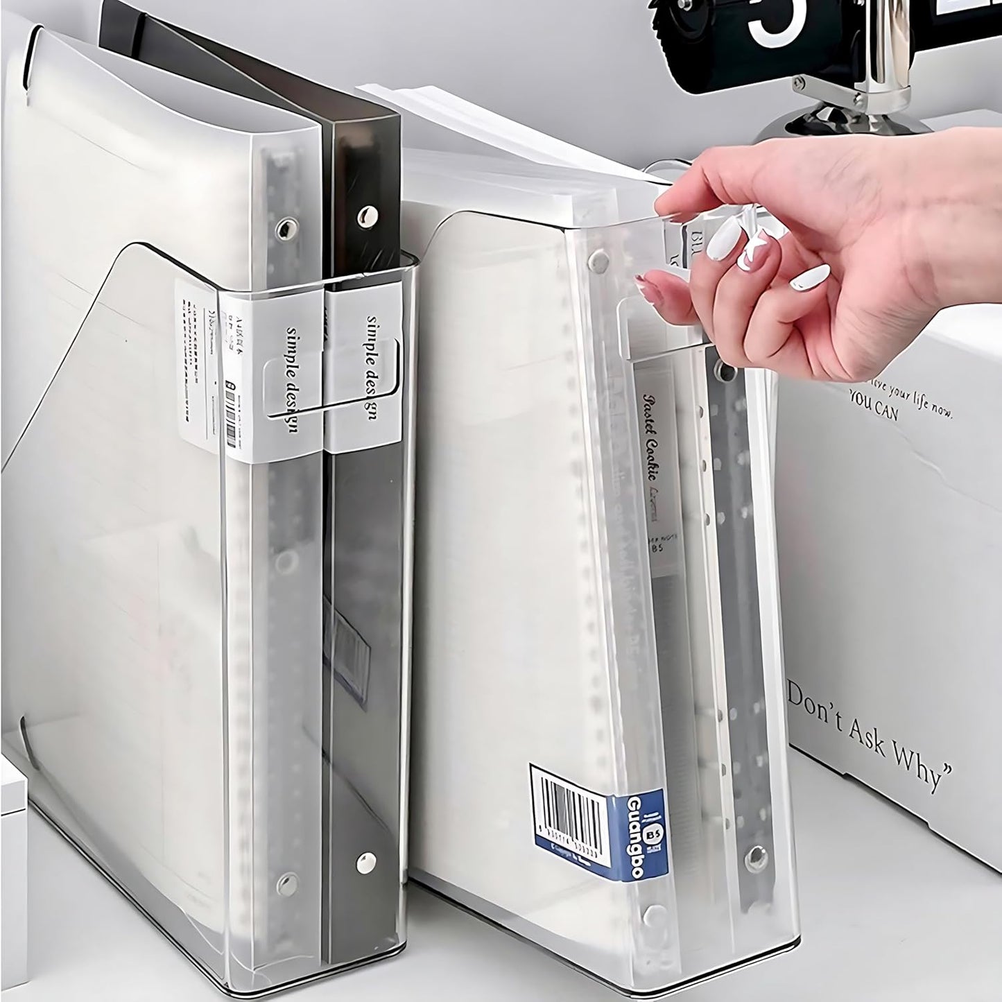 Acrylic Vertical Magazine File Holders / Clear / Set of 2