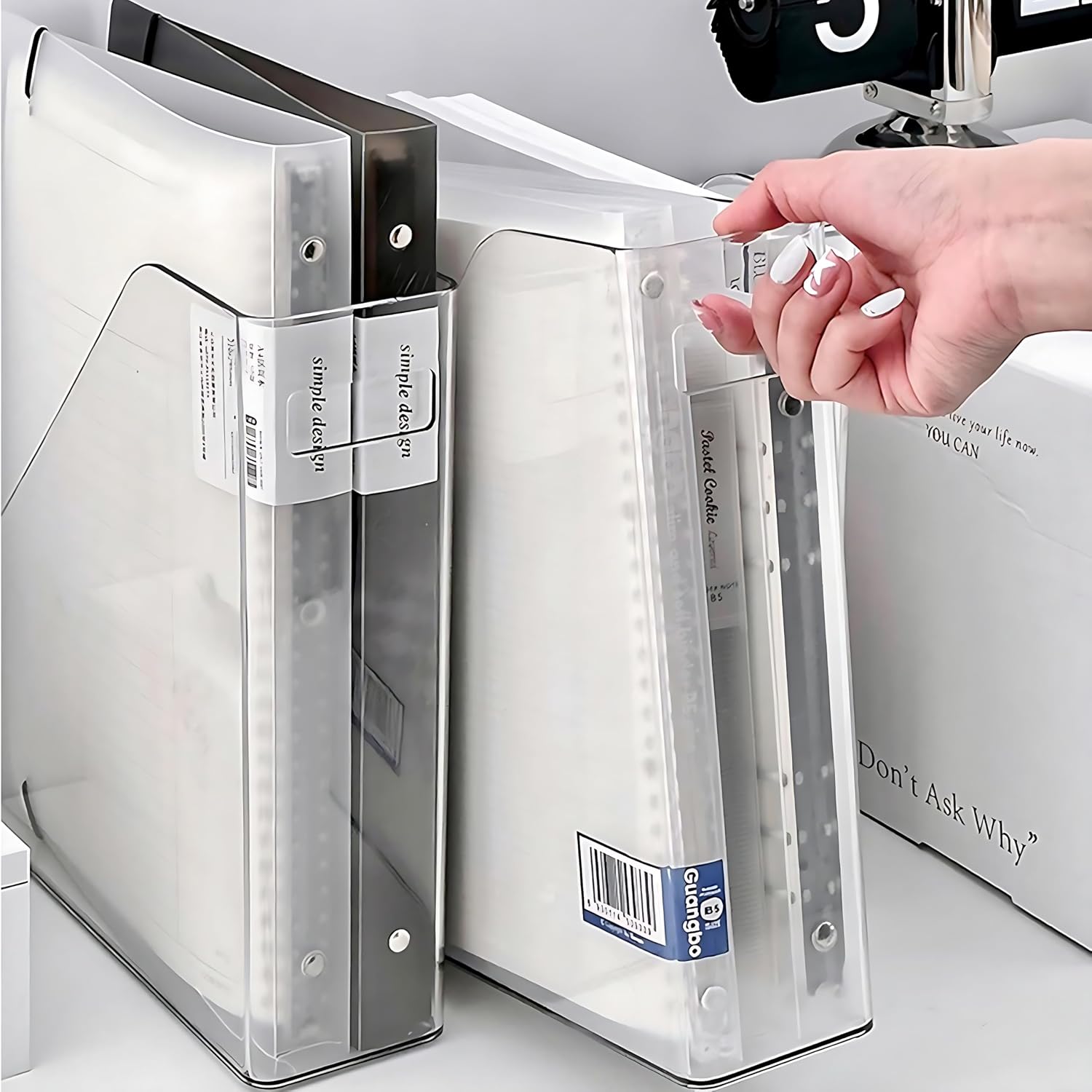 Acrylic Vertical Magazine File Holders / Clear / Set of 2