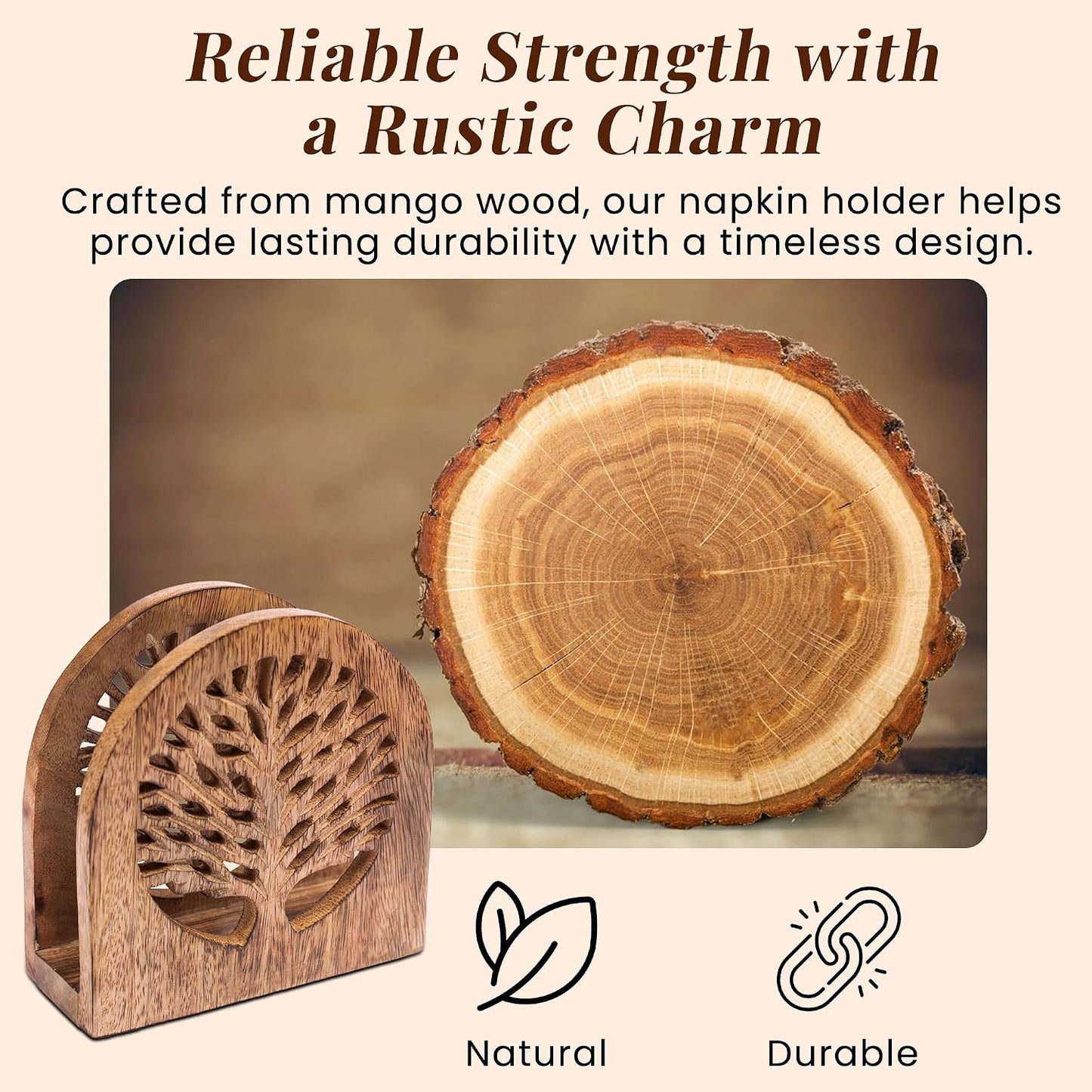 Wood Napkin Holder / Tree of Life