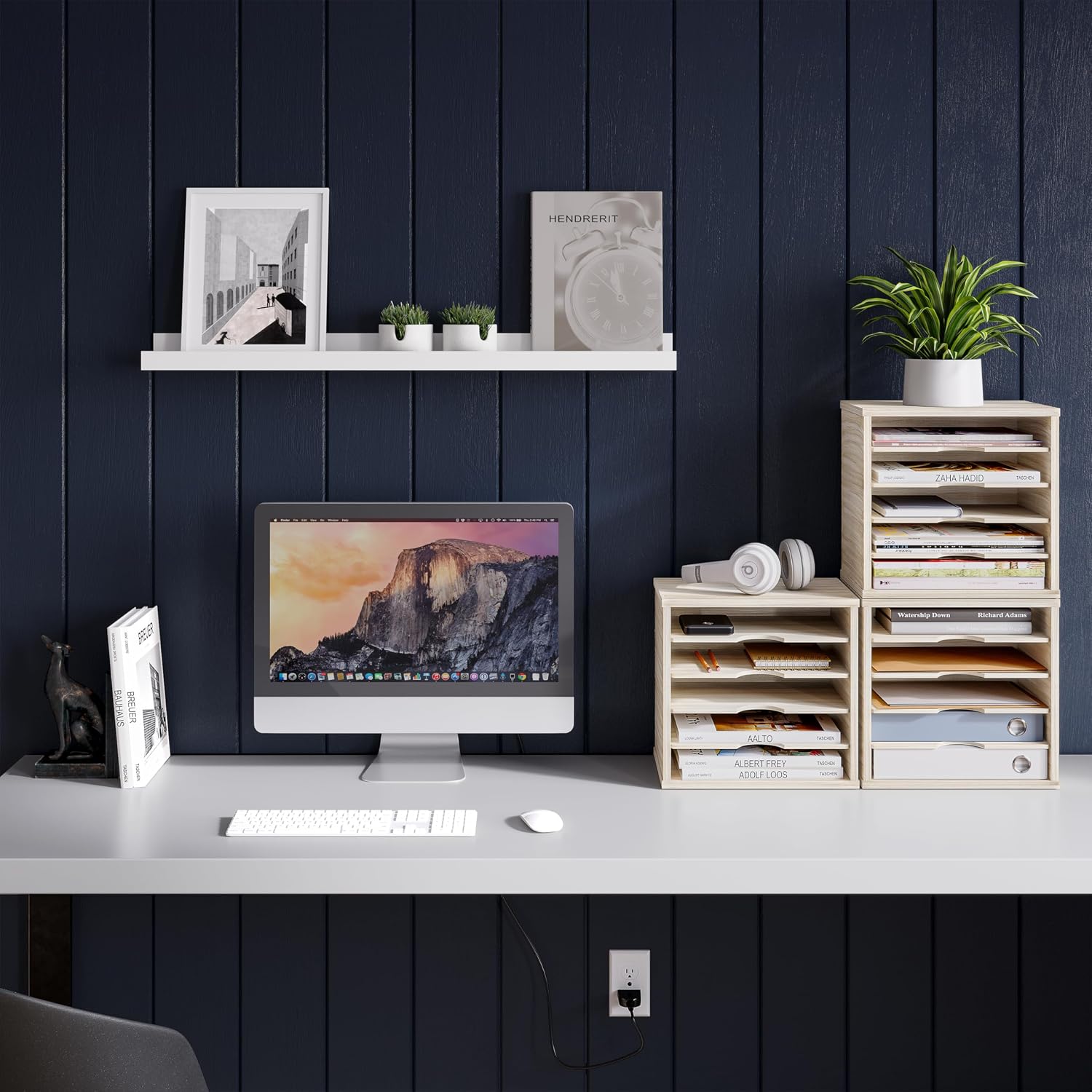 Ballucci 5-Tier File Organizer for Desk, Mail Sorter, Office Desk Organization, Paper Storage Organizers, Folder holder