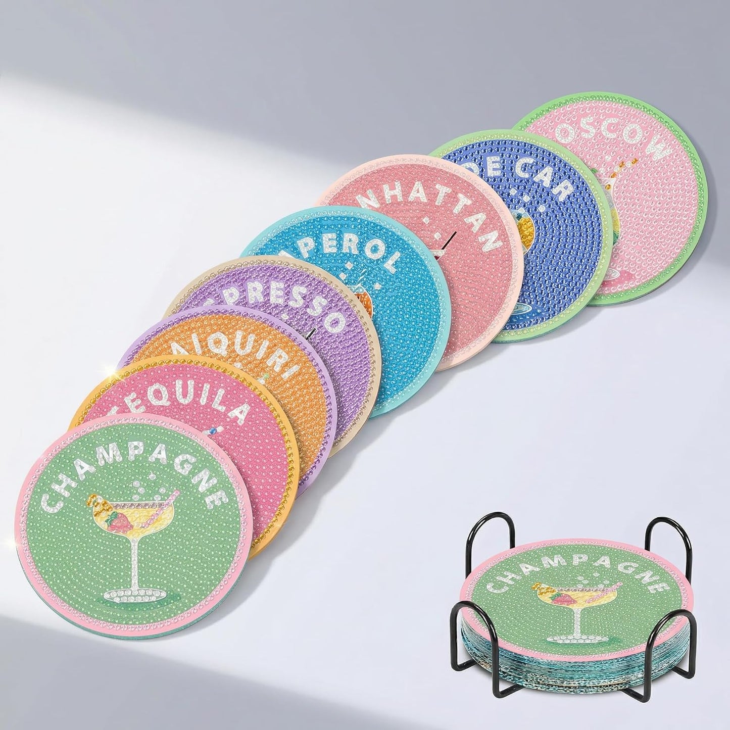 Holder / 5D DIY Diamond Dot Craft / Set of 8