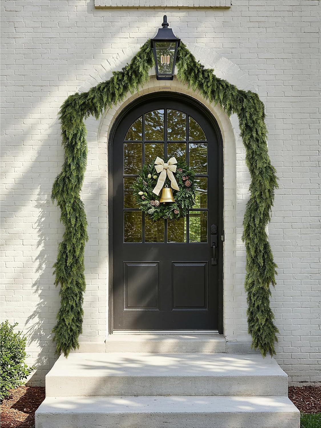 9Ft Christmas Cedar Garland, Real Touch Soft Greenery Christmas Decorations | Realistic Thick Full Lush Artificial