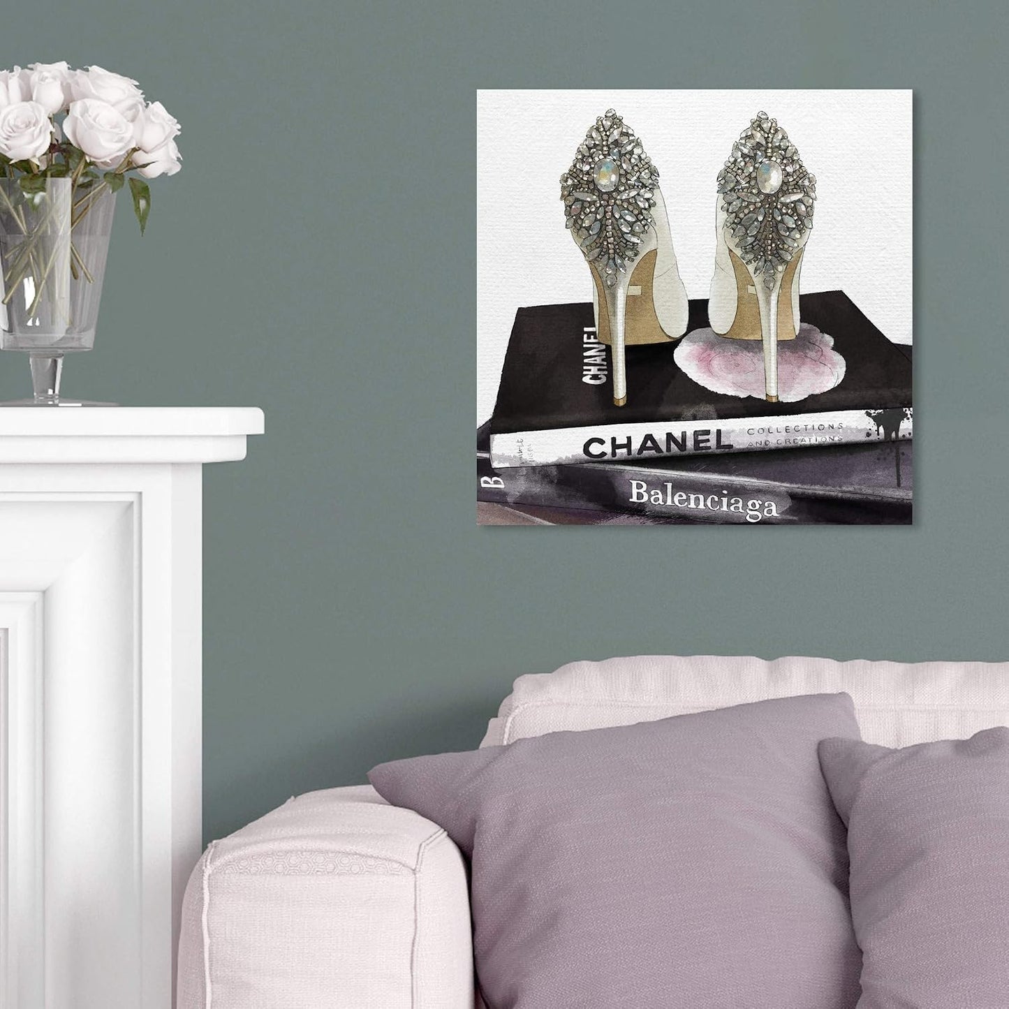 The Oliver Gal Artist Co. Fashion and Glam Wall Art / 20"L x 20"W / Canvas Print / Black / 20 x 20