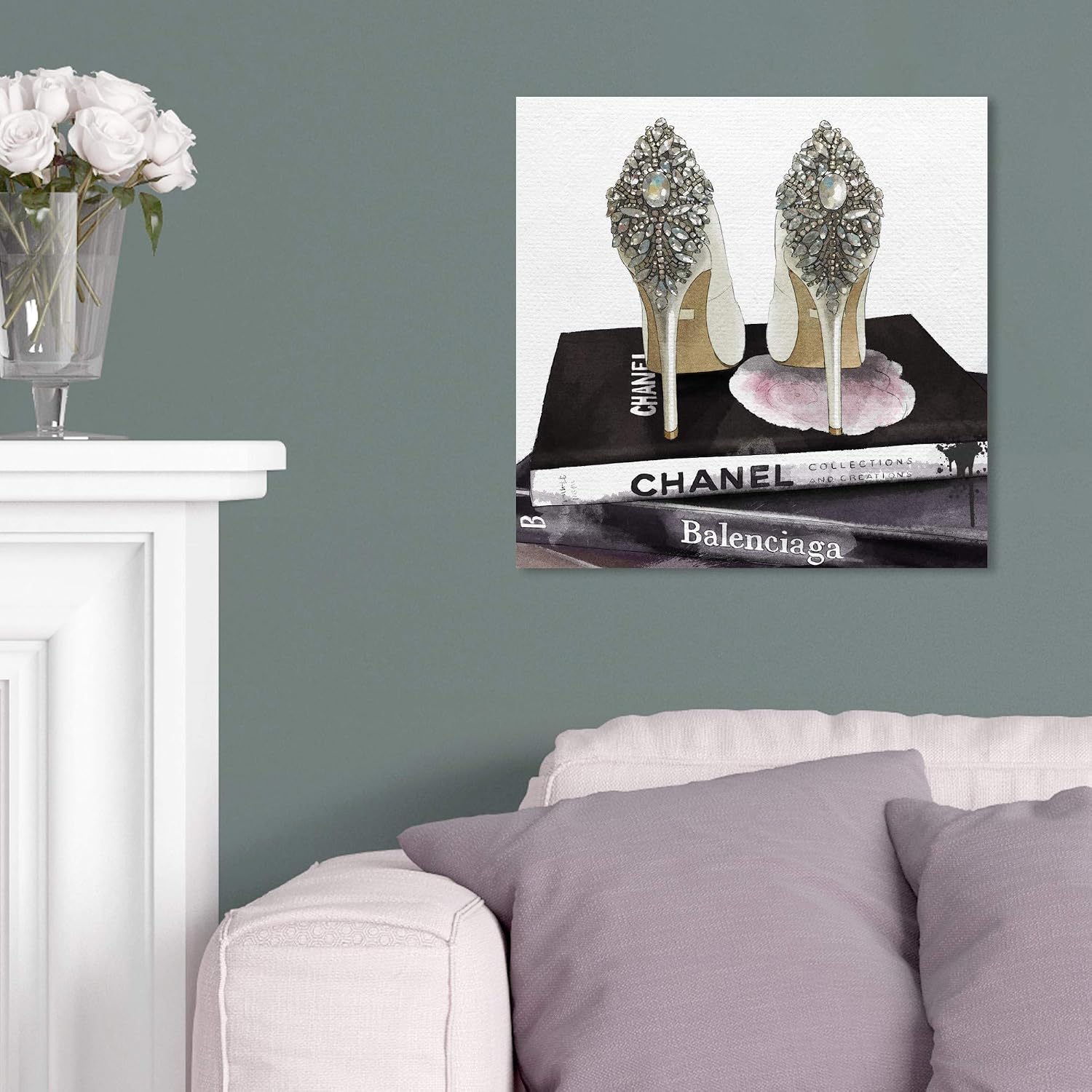 The Oliver Gal Artist Co. Fashion and Glam Wall Art / 20"L x 20"W / Canvas Print / Black / 20 x 20