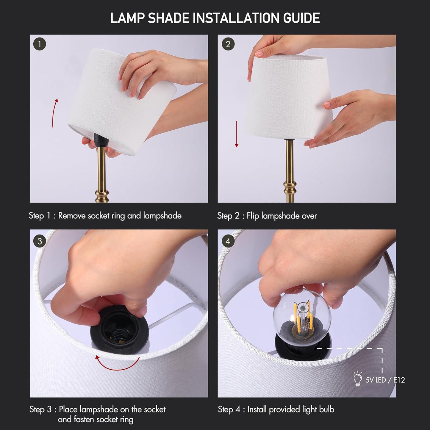 O’Bright Seraph - Cordless LED Table Lamp with Dimmer, Built-in Rechargeable Battery, 3-Level Brightness, Patio Table