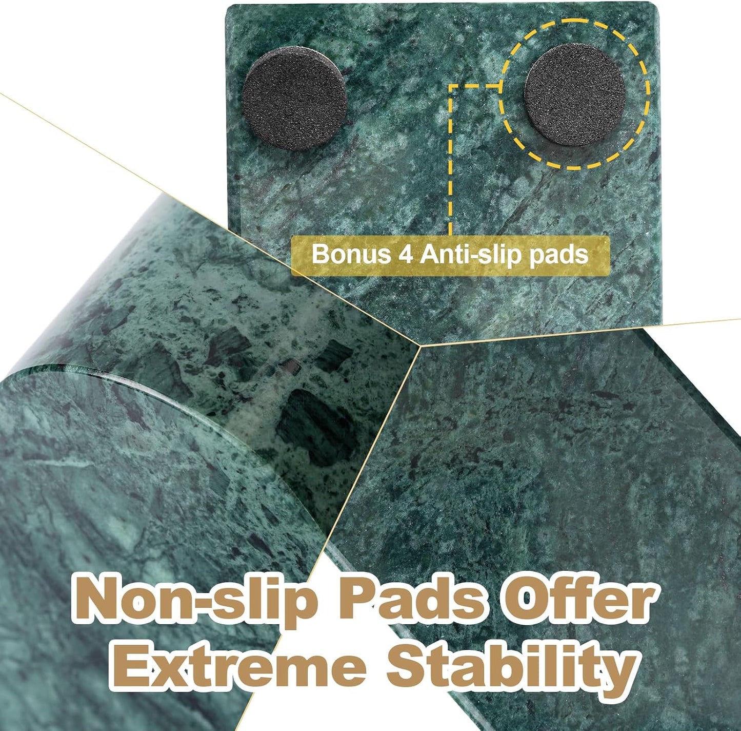 Decorative Book Ends / Green Marble-indian Green