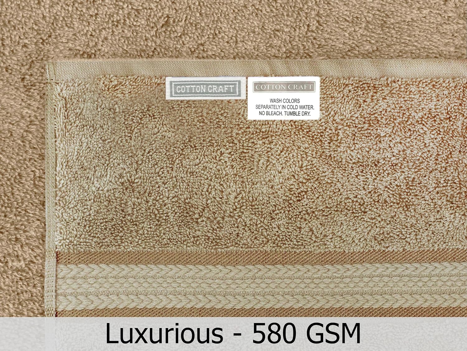COTTON CRAFT Ultra Soft Bath Towels - 4 Pack 100% Cotton Large 30x54 inches | Oversized 580 GSM Absorbent Linen Bath