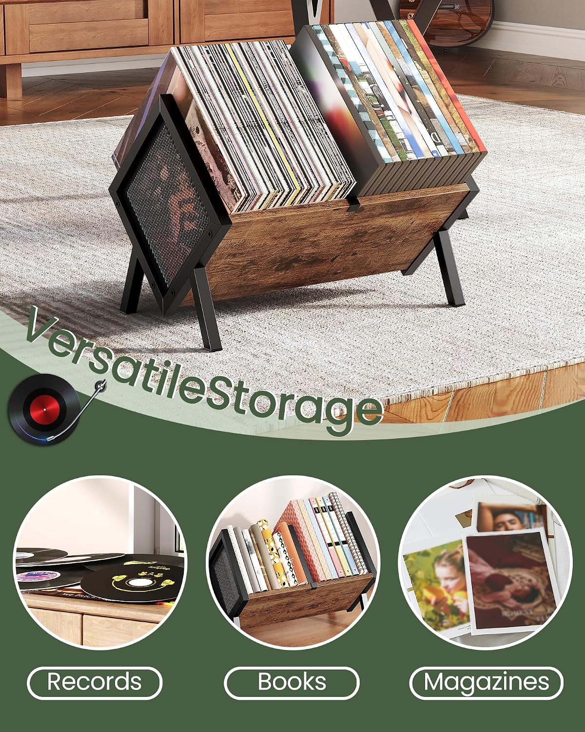 Vinyl Record Holder, Vinyl Record Storage Rack, Album Display Rack, Versatile Storage Shelf, Album Organizer, for