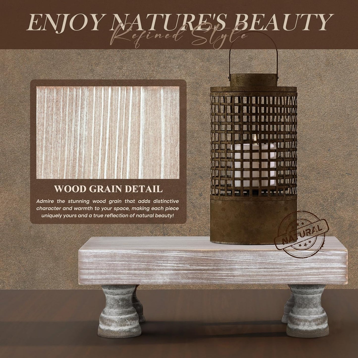 Risers Display Stands for Stylish Home Decor / Natural-fir Wood