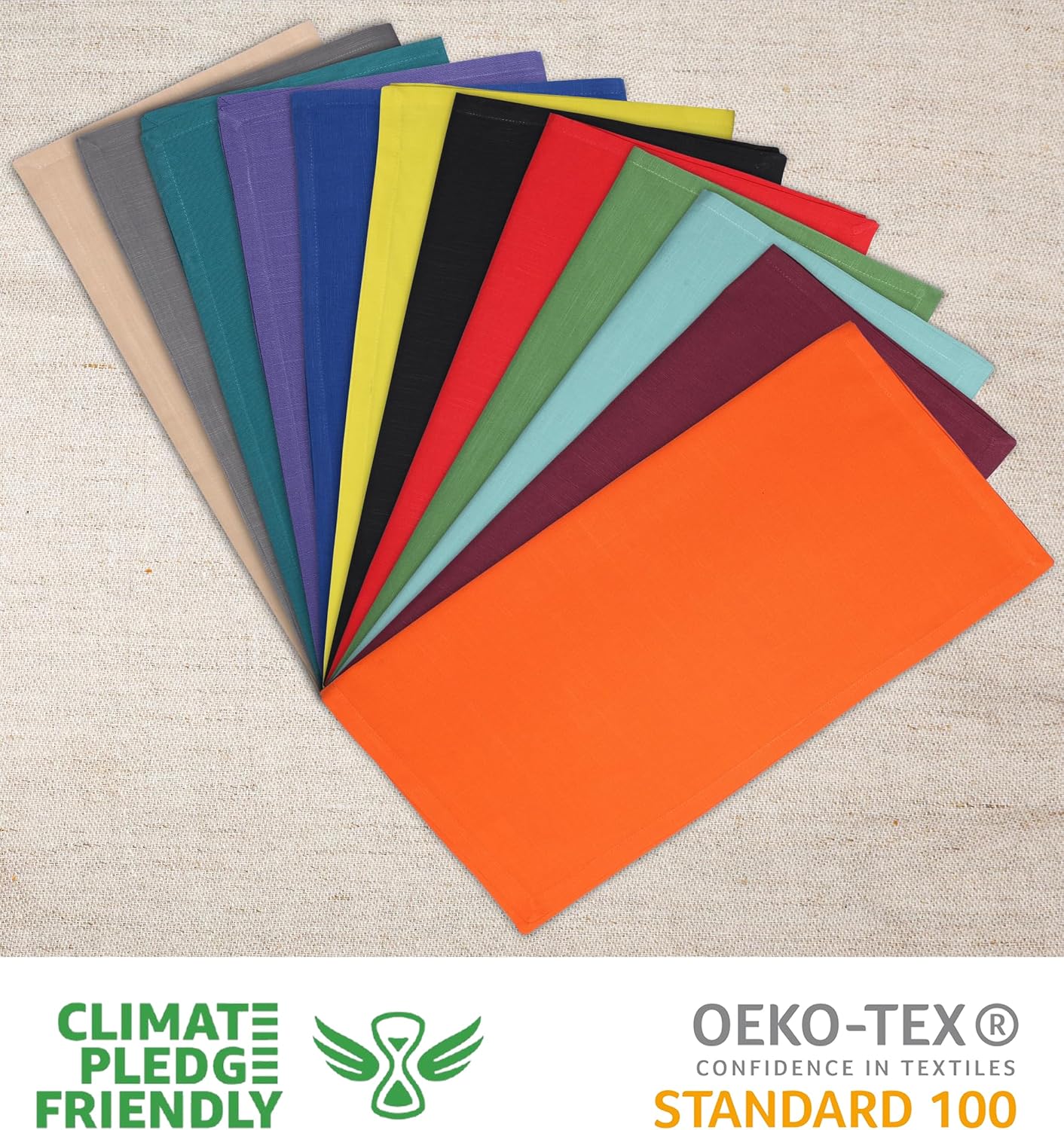 Urban Villa Cloth Napkins Cotton 20x20 (Set of 12) Multi