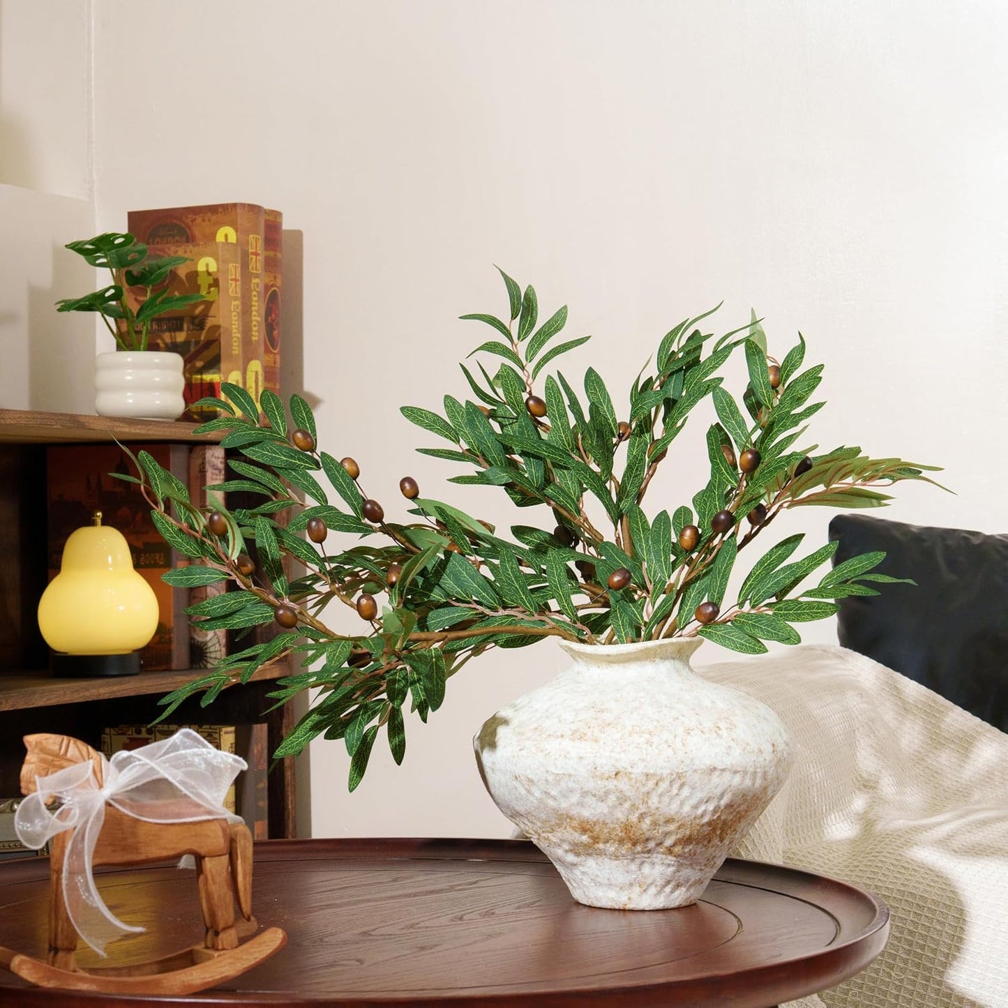 Mediterranean Flowers / 6 Olive Branches / 24"/61 Cm / Set of 6