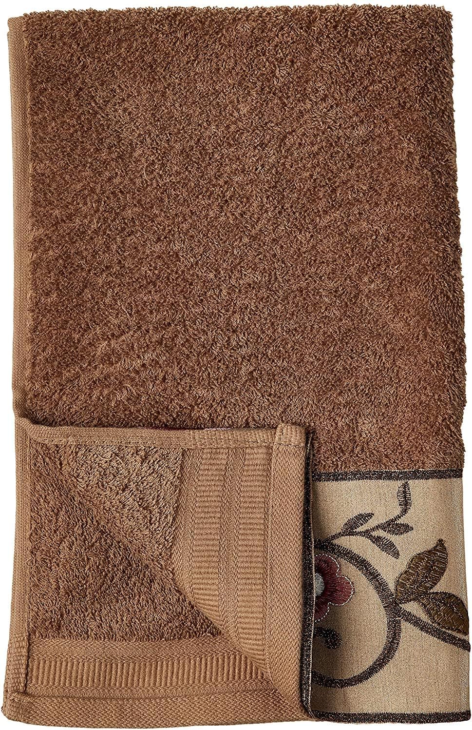 Zahari Home Larrisa Floral Bathroom Towel Set - 3 Piece Bath, Hand, and Wash Towels - Modern Classic Contemporary Decor