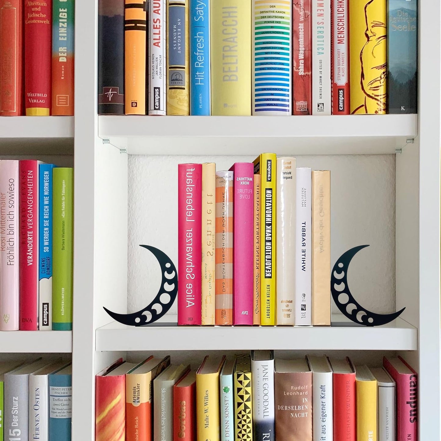 Moon Bookends Moon Phase Metal Decor Moon Book Ends