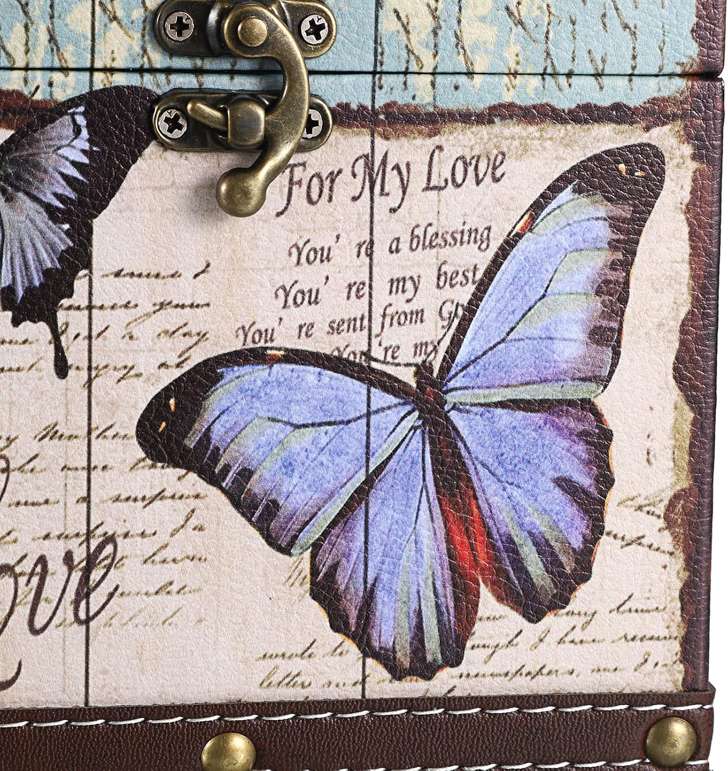 Vintage Tissue Box Cover / Purple Butterfly