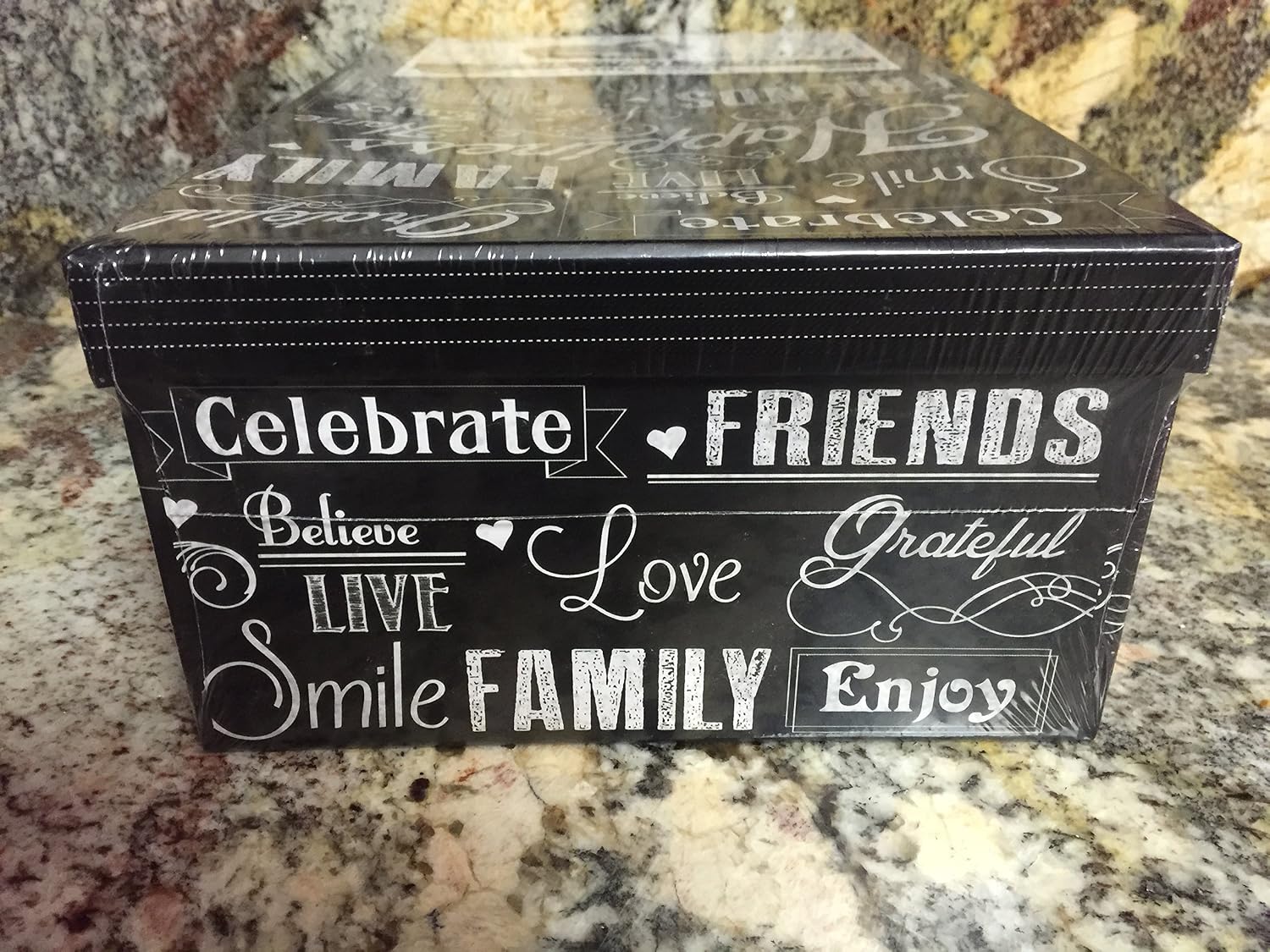 B-1BW/CHLKH Chalkboard Happiness Design Photo / Chalkboad Happiness Design / 11.25 x 4.5 x 7.88