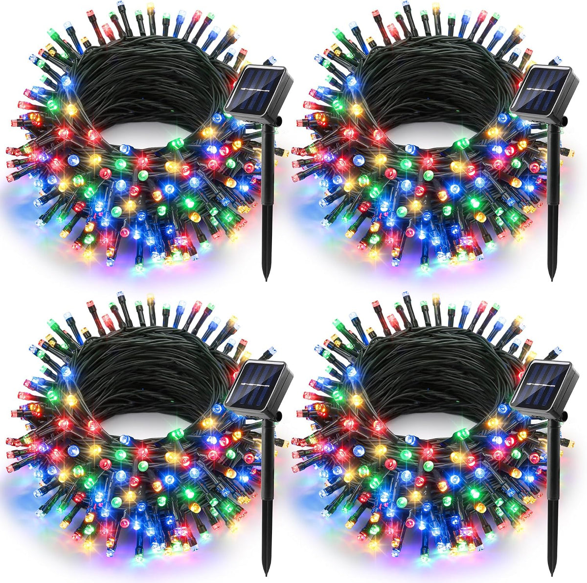 Joomer Solar Christmas Lights Outdoor,4 Pack Total 156FT 400LED, Multicolor