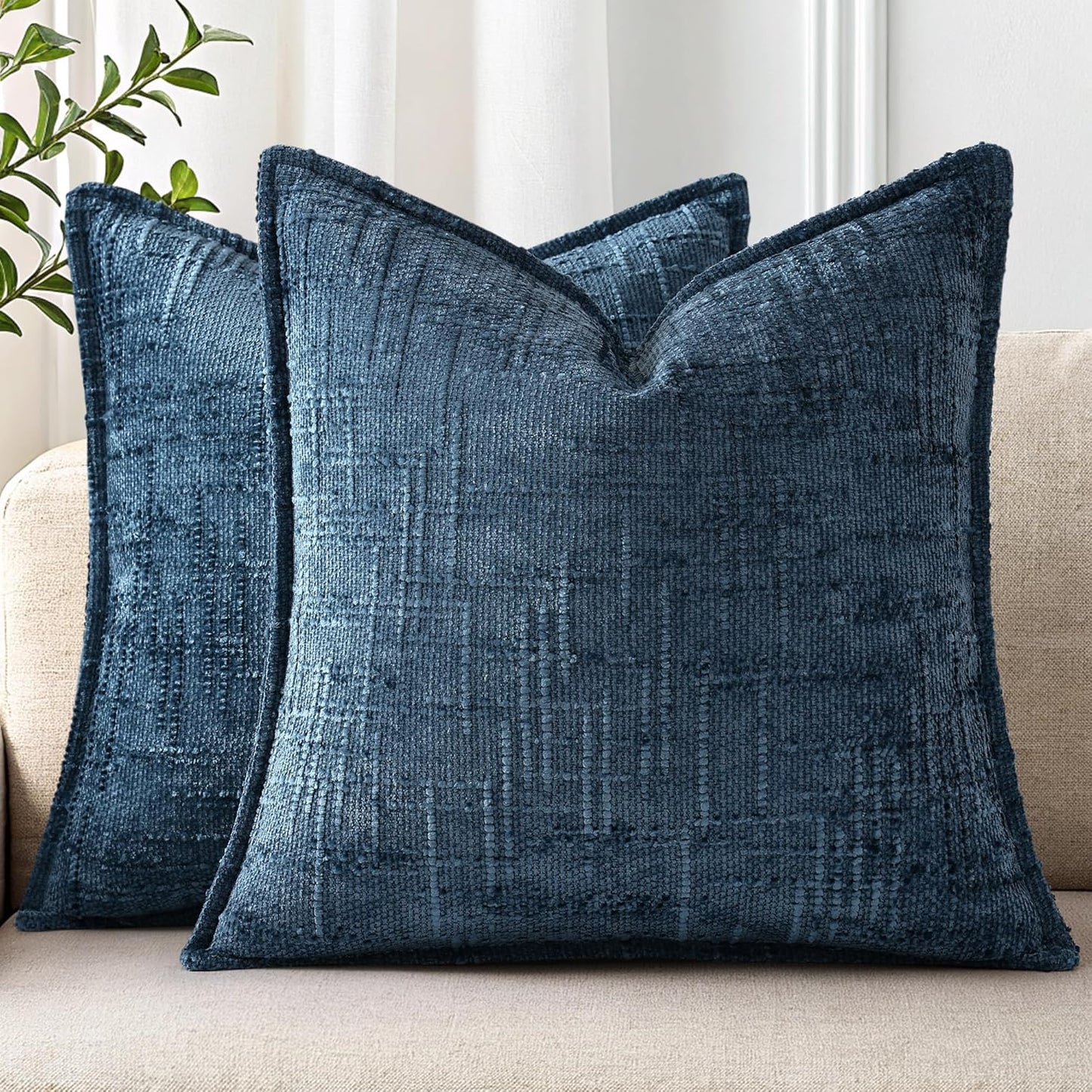 MIULEE Soft Corduroy Decorative Throw Pillow Covers Army Green 20x20