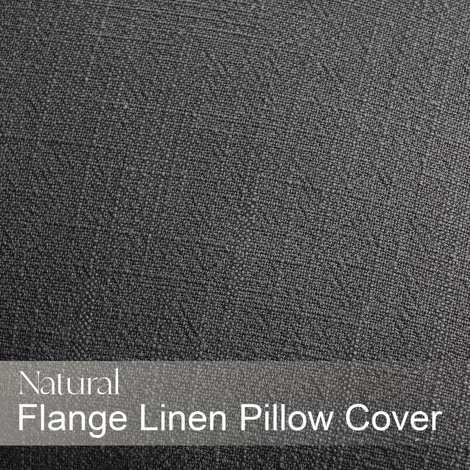 Couch Pillows Soft Linen Solid Lumbar Boho Cushion Cases / Neutral Grey / 20 x 12 / Set of 4