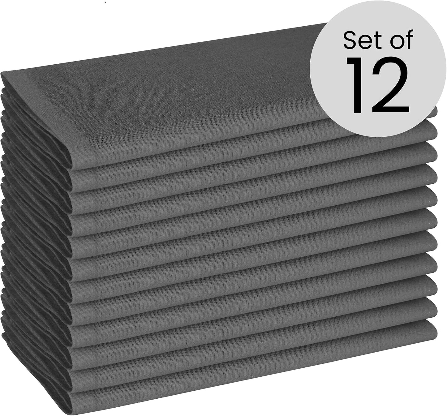 Cloth Dinner Napkins Set of 12 - Perfect Everyday Use Table Napkins - Soft Durable Washable - Ideal for Party Wedding