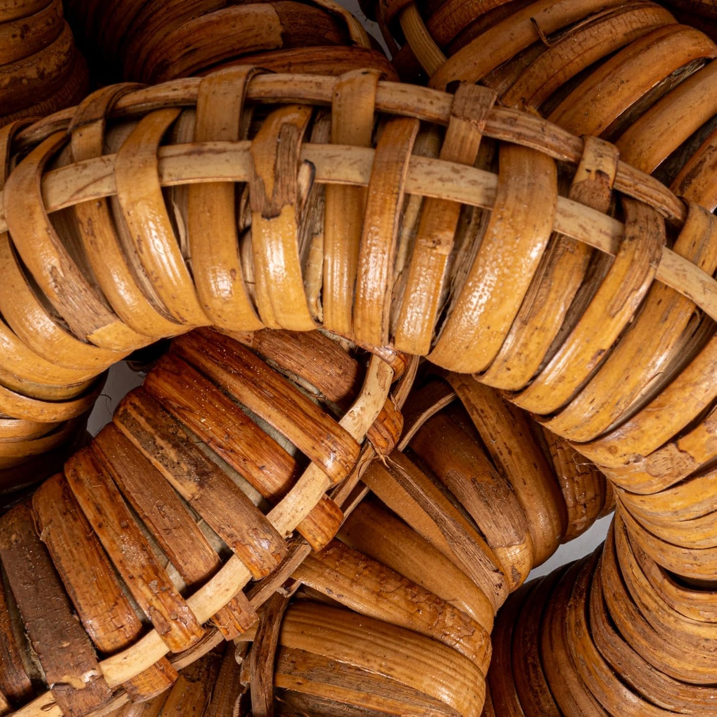 Rattan Wrapped Mango Wood Chain