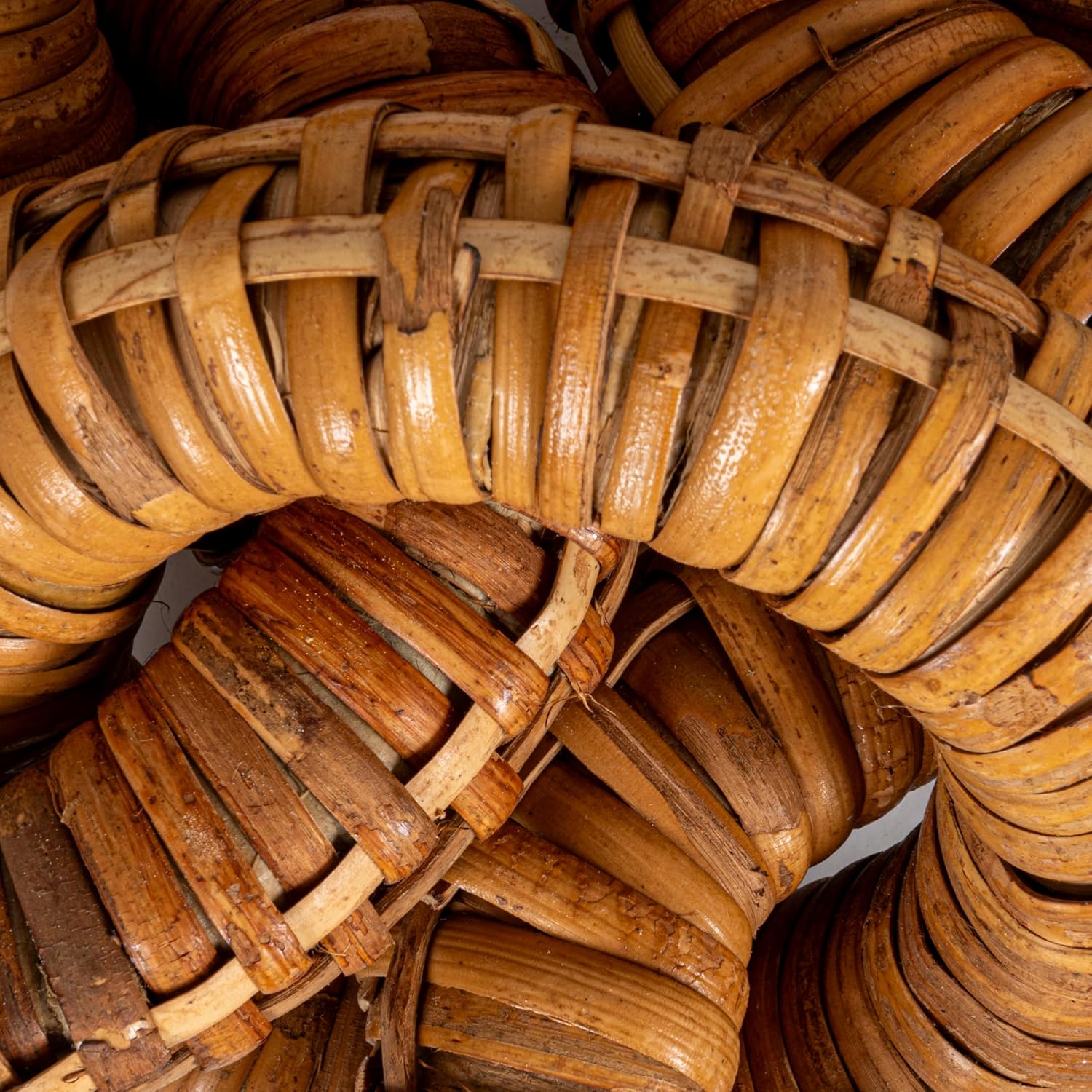Rattan Wrapped Mango Wood Chain