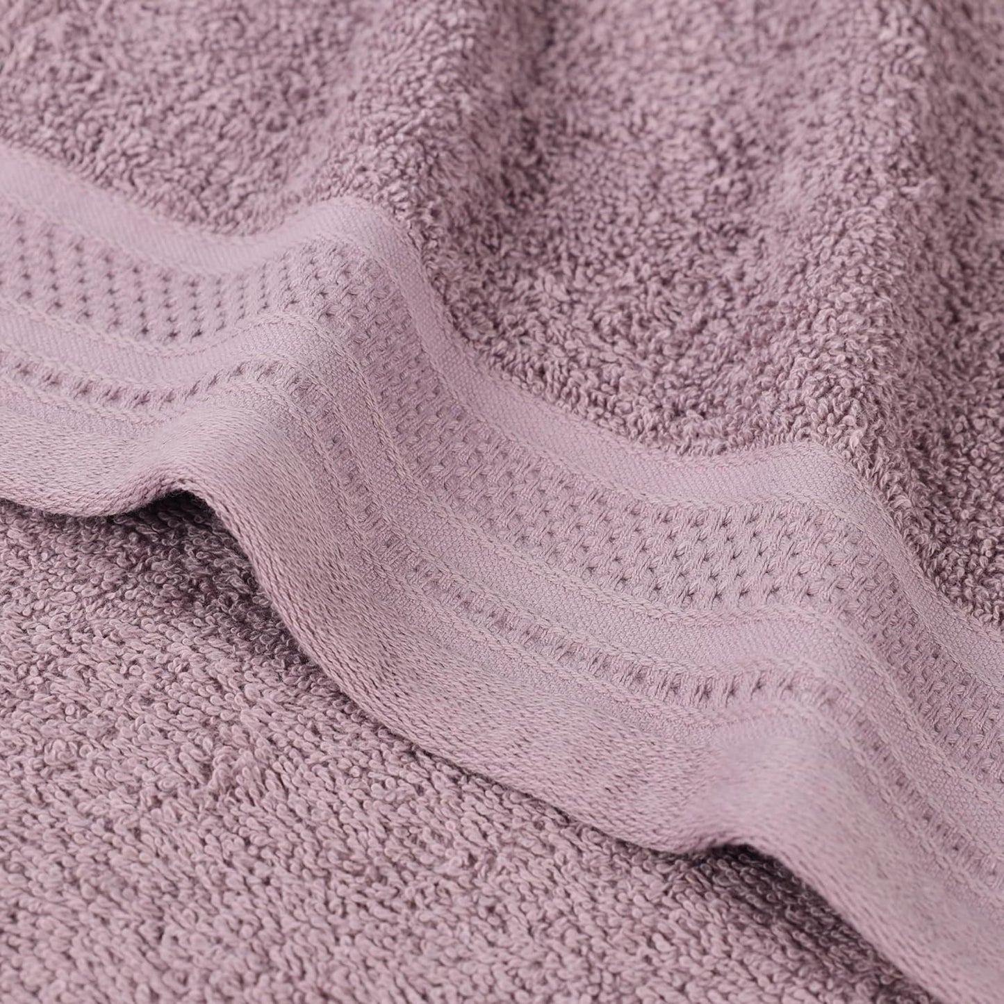 Superior Honeycomb 100% Cotton 500 GSM 12 Piece Bath Towel Set, 6 Washcloths, 4 Hand, 2 Bath Towels, Ideal for