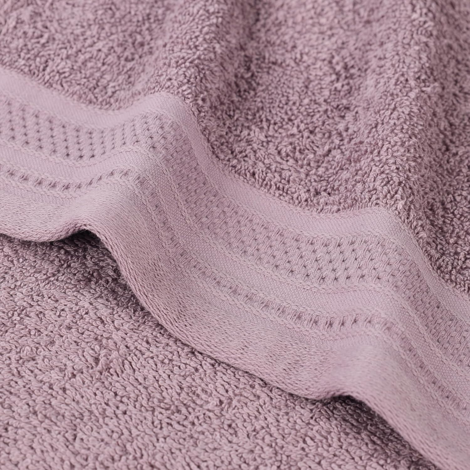 Superior Honeycomb 100% Cotton 500 GSM 12 Piece Bath Towel Set, 6 Washcloths, 4 Hand, 2 Bath Towels, Ideal for