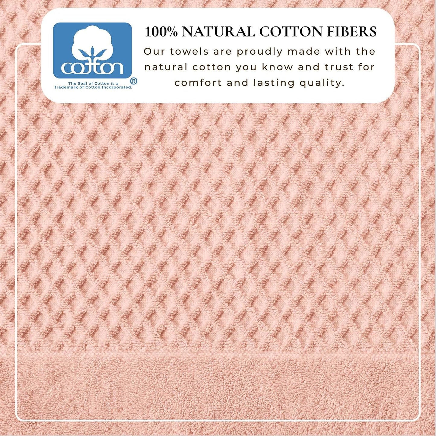 Great Bay Home Bath Towels - 100% Cotton 4 Pack 54x27 Bath Towel Set - Absorbent, Durable, Quick-Dry Towels for