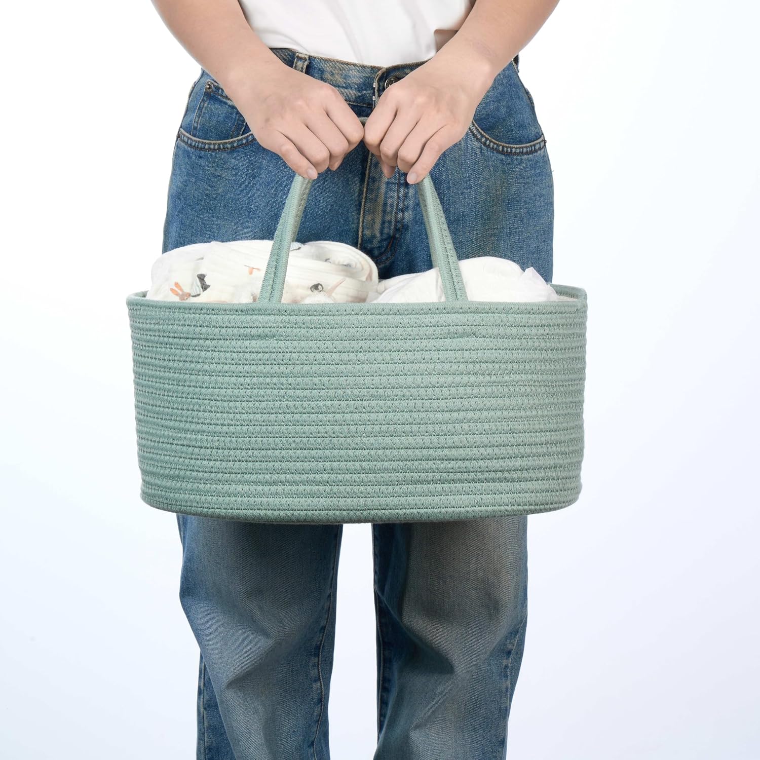 Baby Storage Basket / Sage Green / Small