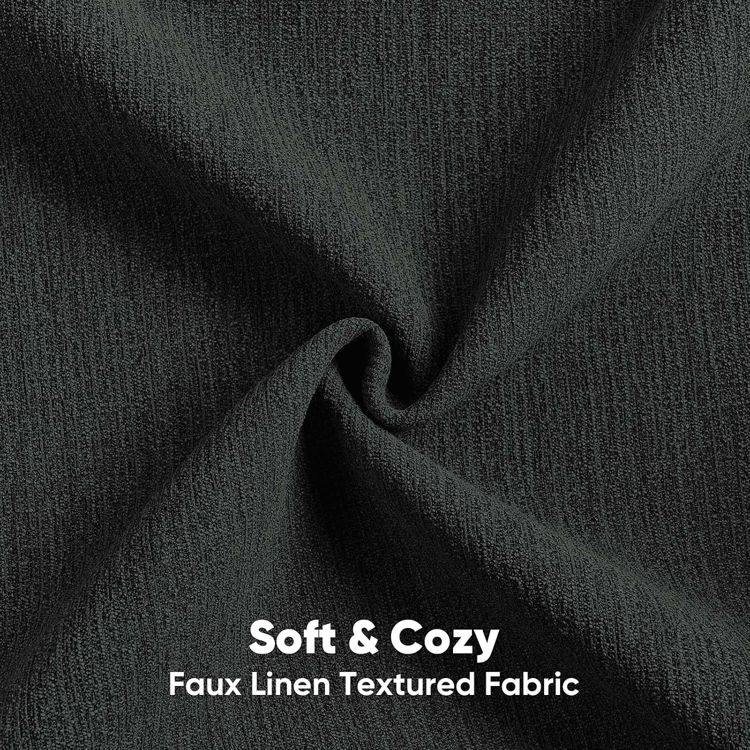 Chenille Decorative Throw Pillow Covers / Black / 18 x 18 / Set of 2