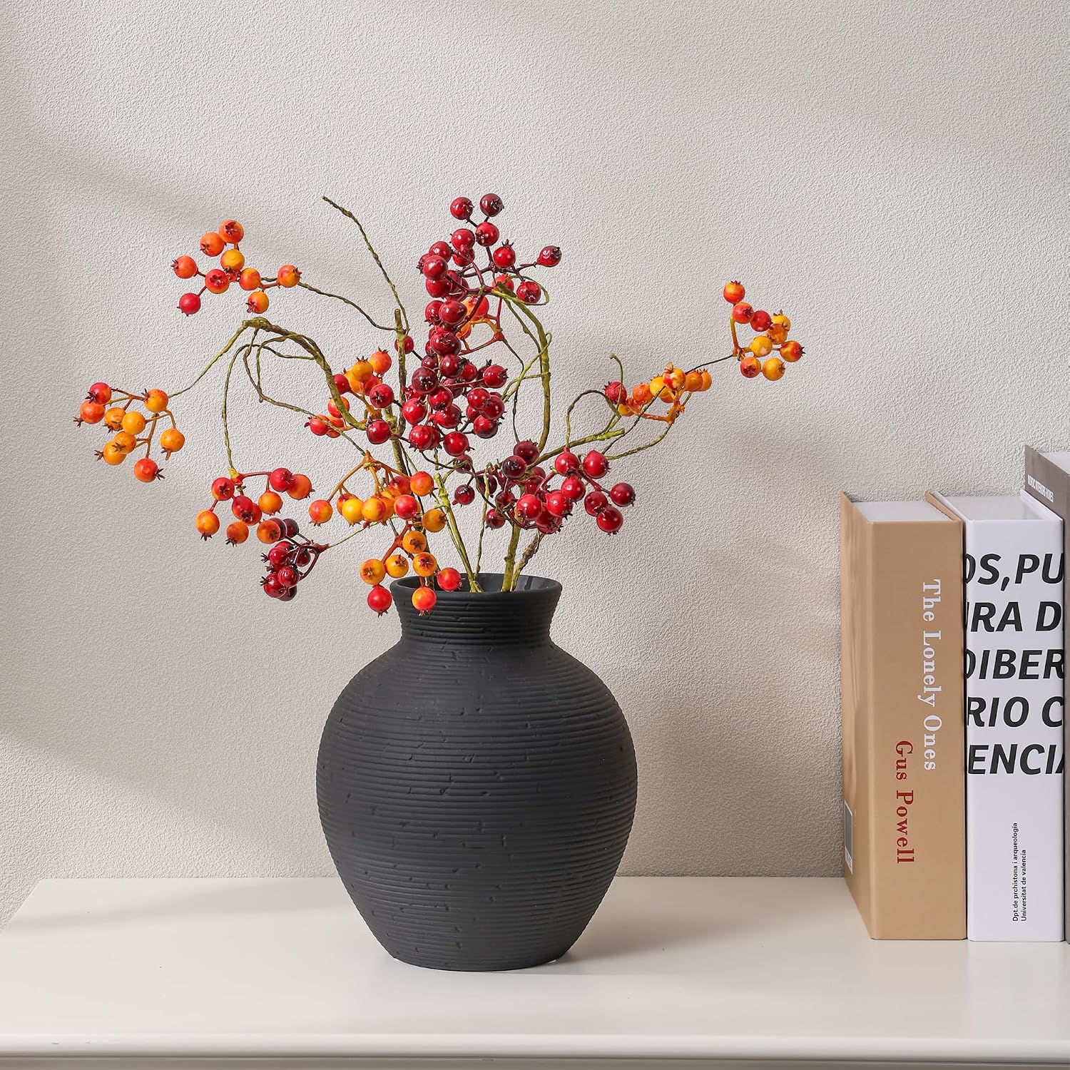 Ceramic Flower Vase Home Decor / 7.4 In - Black / 7.4 Inch