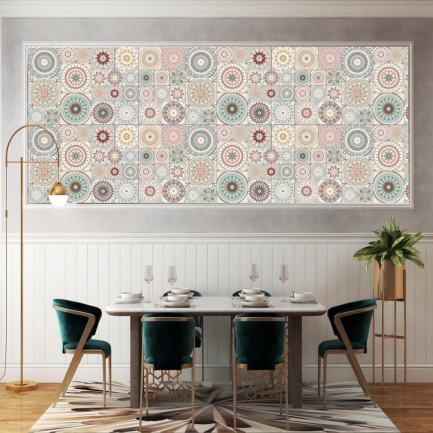 Vinyl DIY Wall Stickers Stick / Diy Mandala Floral / Set of 28