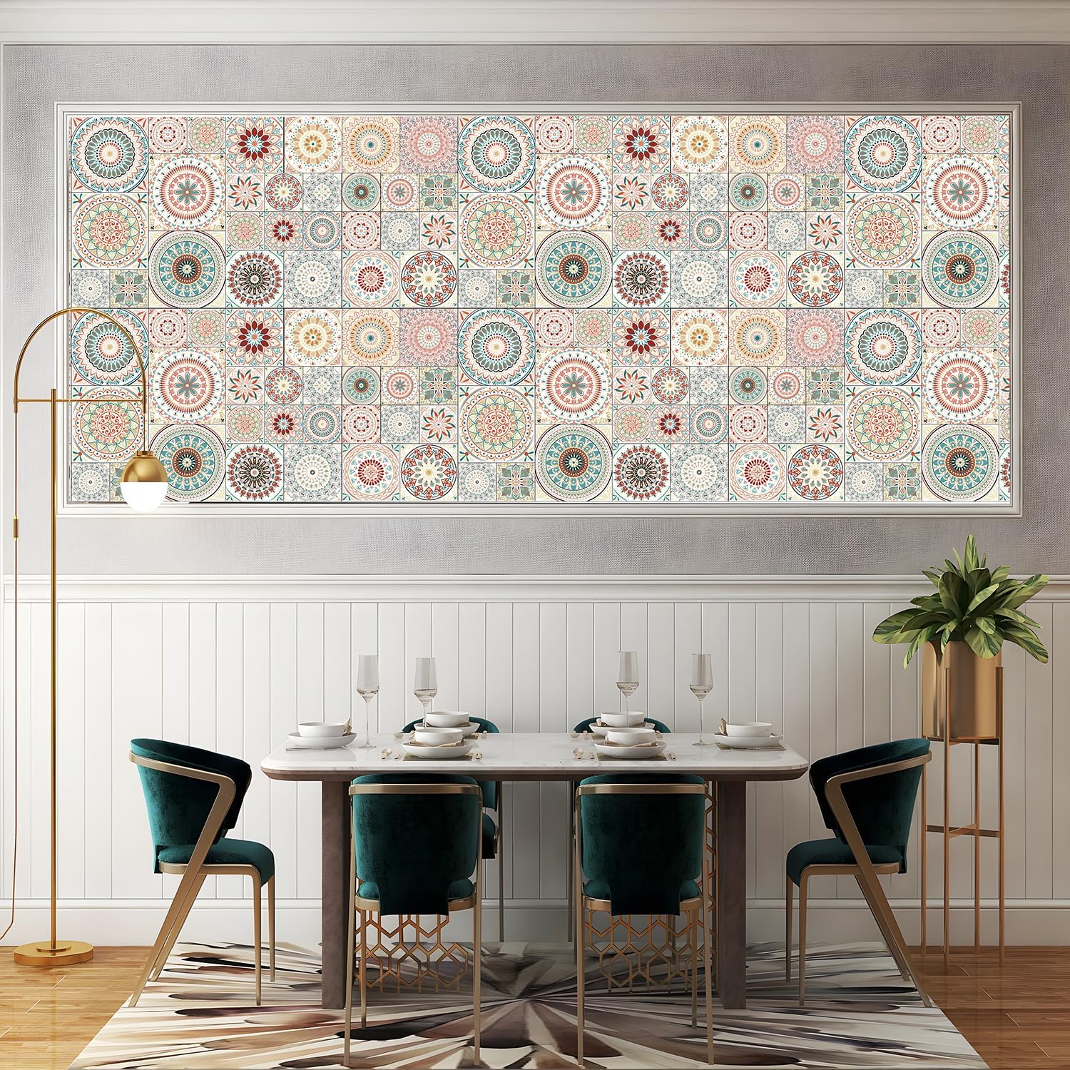Vinyl DIY Wall Stickers Stick / Diy Mandala Floral / Set of 28