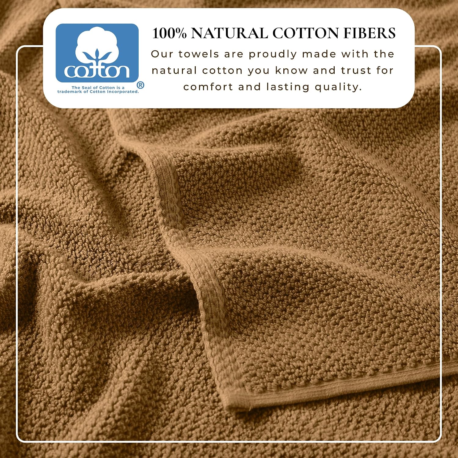 Great Bay Home 100% Cotton 12-Pack 13x13 Wash Cloth - Absorbent, Quick-Drying, Durable Face Towels for Bathroom Decor