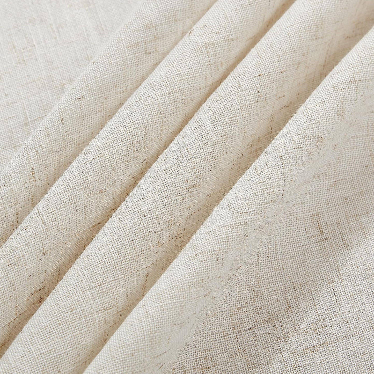 Laura Ashley Dothan Linen Blend Tablecloth, 60" x 84", Taupe | Combines the luxurious feel and beauty of natural linen