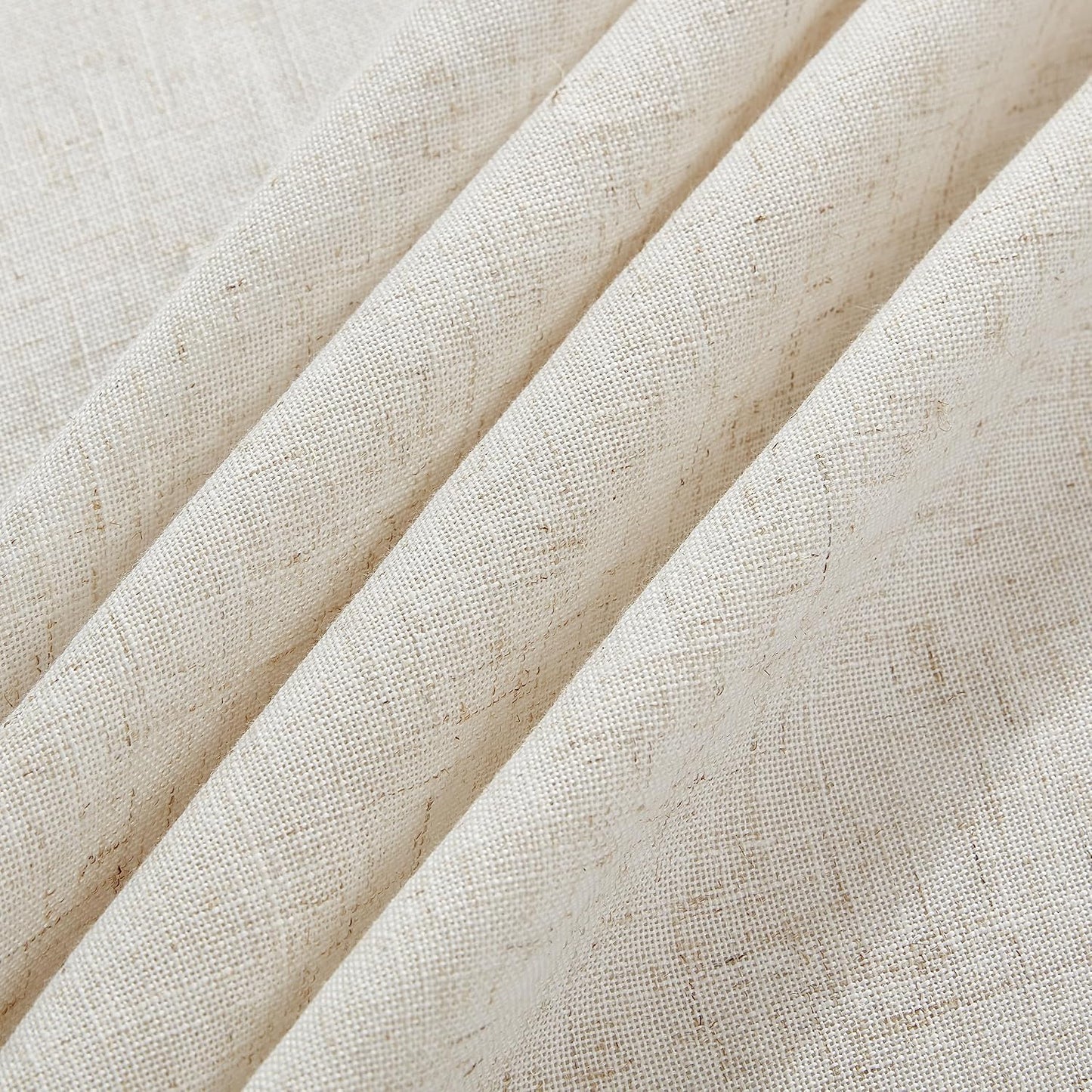 Laura Ashley Dothan Linen Blend Tablecloth, 60" x 144", Taupe | Combines the luxurious feel and beauty of natural linen