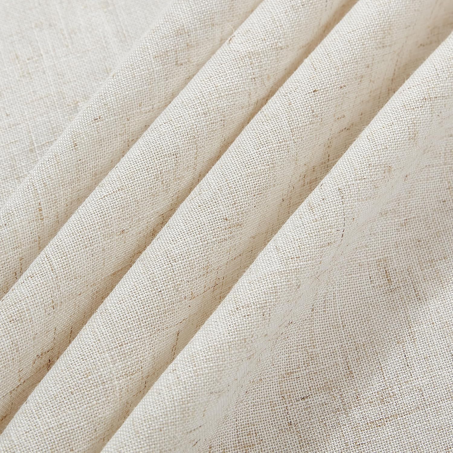 Laura Ashley Dothan Linen Blend Tablecloth, 60" x 144", Taupe | Combines the luxurious feel and beauty of natural linen