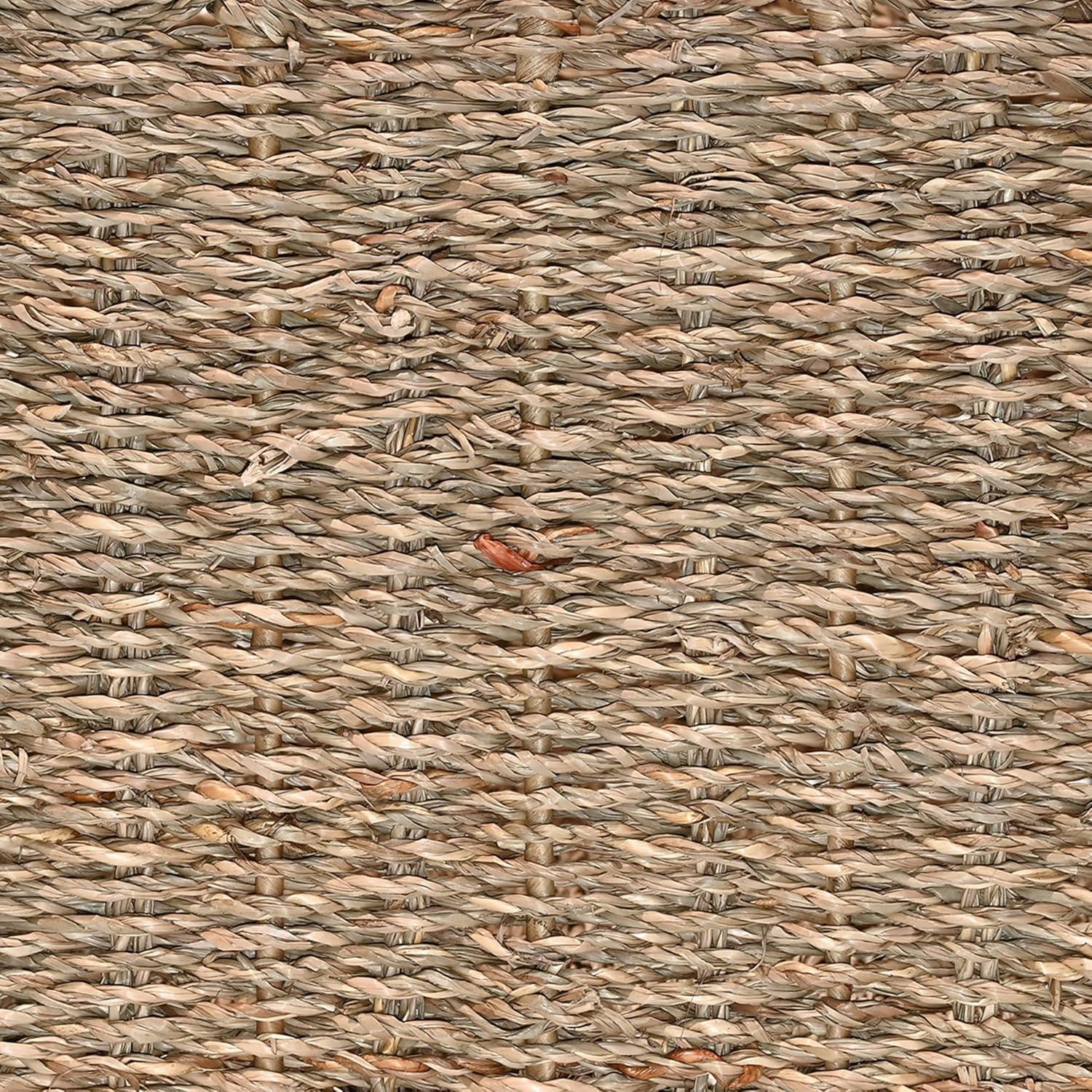 BSK2013A- Arden Coastal Cottage Seagrass Scalloped Rectangular Organizing / Natural / Set of 3