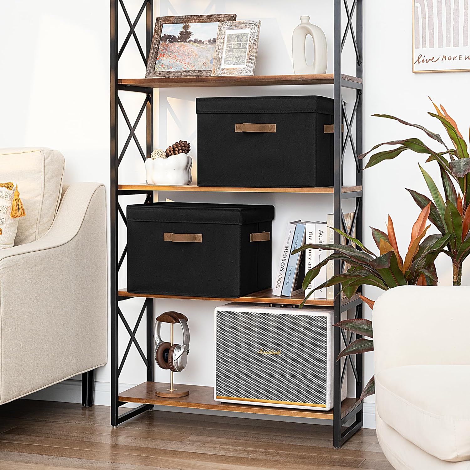 Fabric Storage Bins / Black / Jumbo