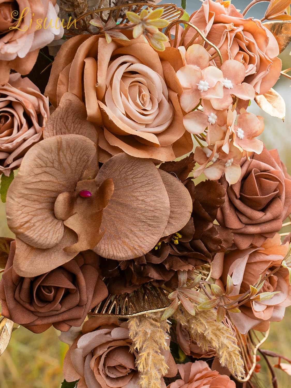 Artificial Flowers for Decoration / Light Coffee&dark Coffee