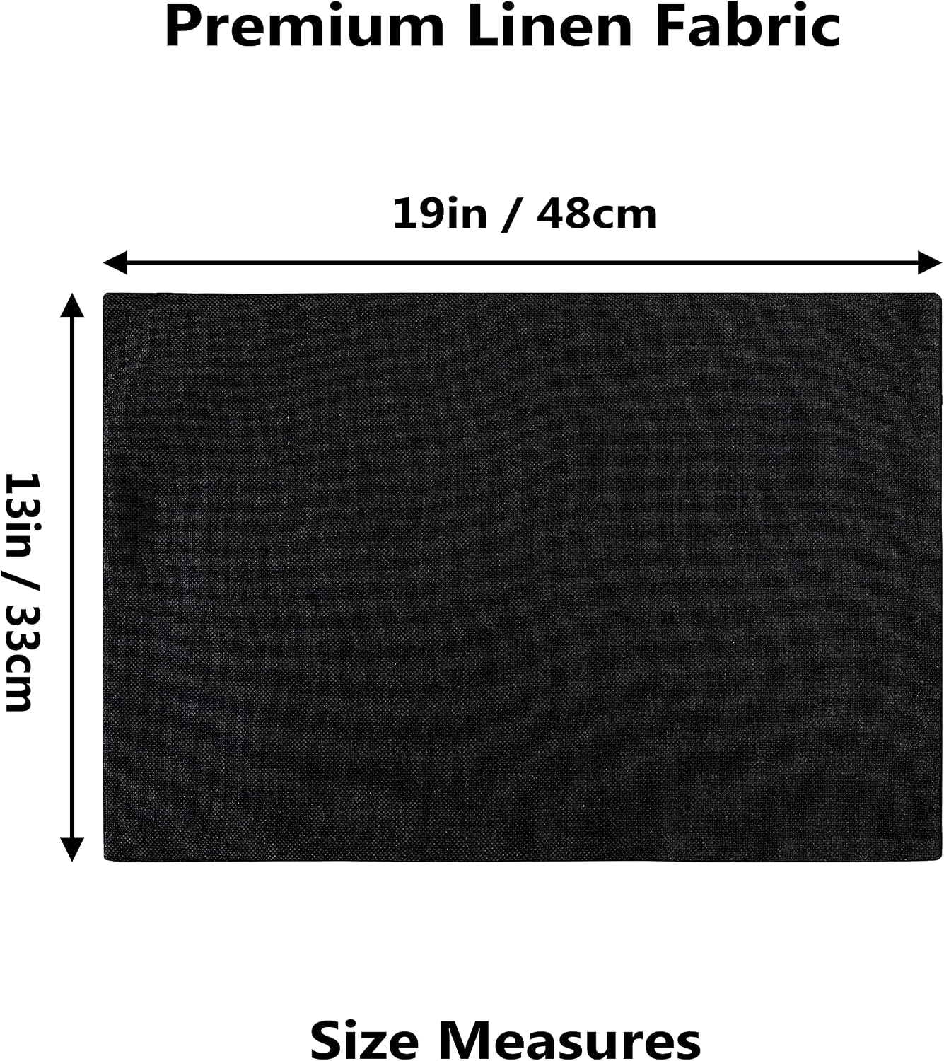 Home Brilliant Black Placemats Set of 8 Heat Resistant Table Mats Cloth Dining Table Place Mats Kitchen Washable