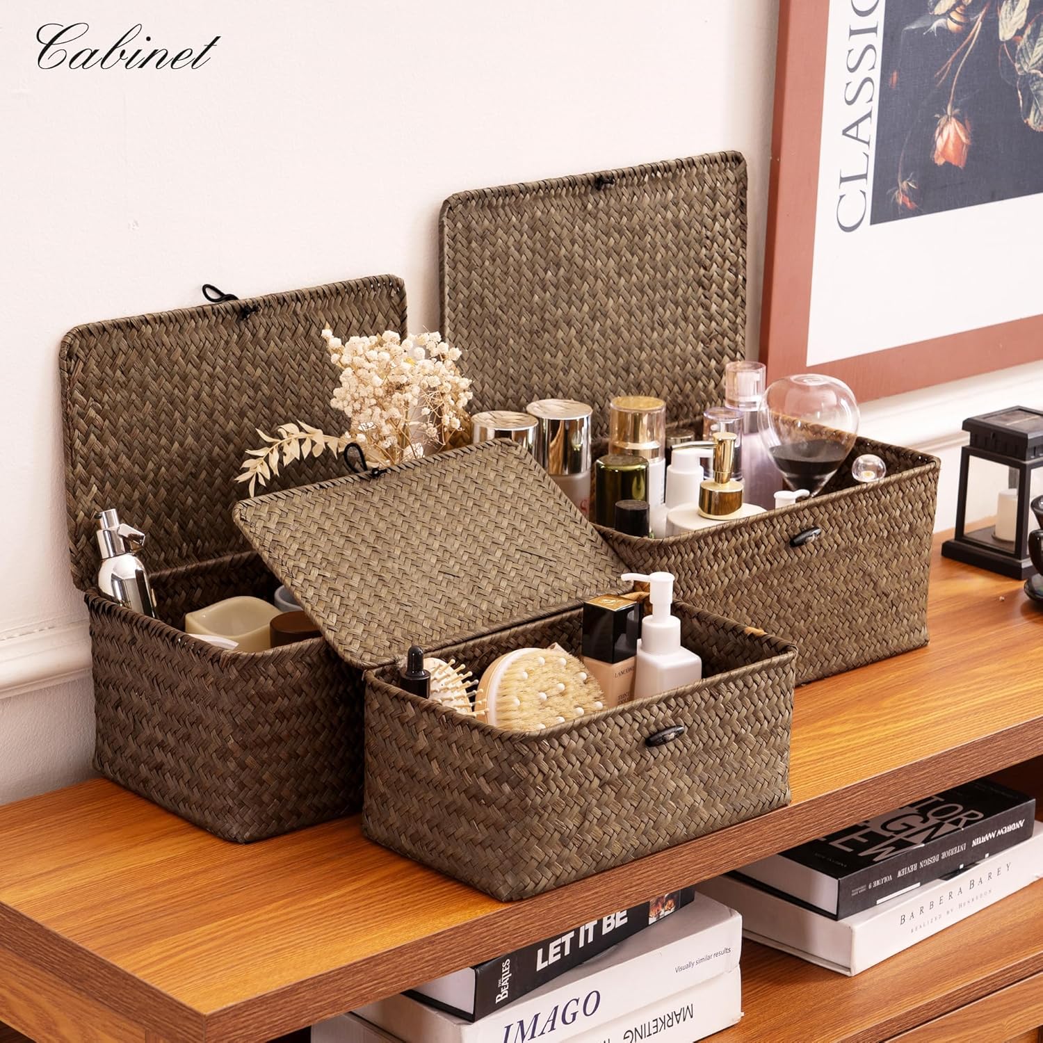 Seagrass Storage Baskets / Coffee* / Set of 3