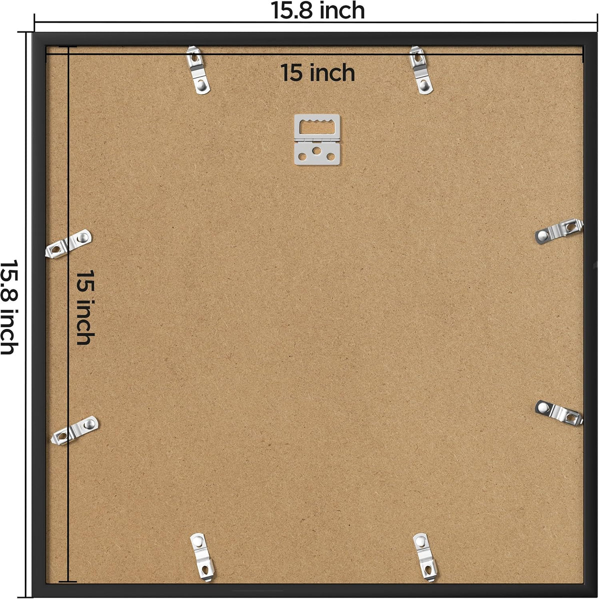 eletecpro Vinyl Record Frame, 15 x 15 in, Black, 1 Pack | Fits 12 in LP and Cover, Acrylic Cover, Includes Mats, Easy