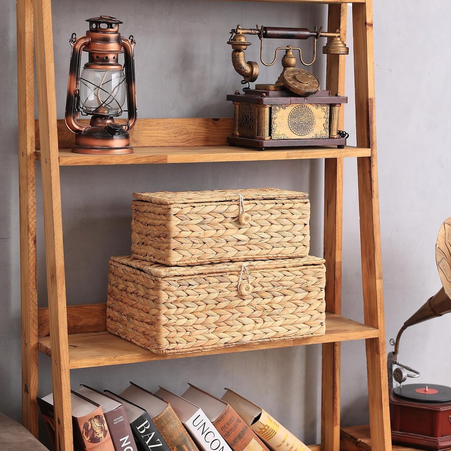 Rattan Basket Decorative Boxes / Set of 2
