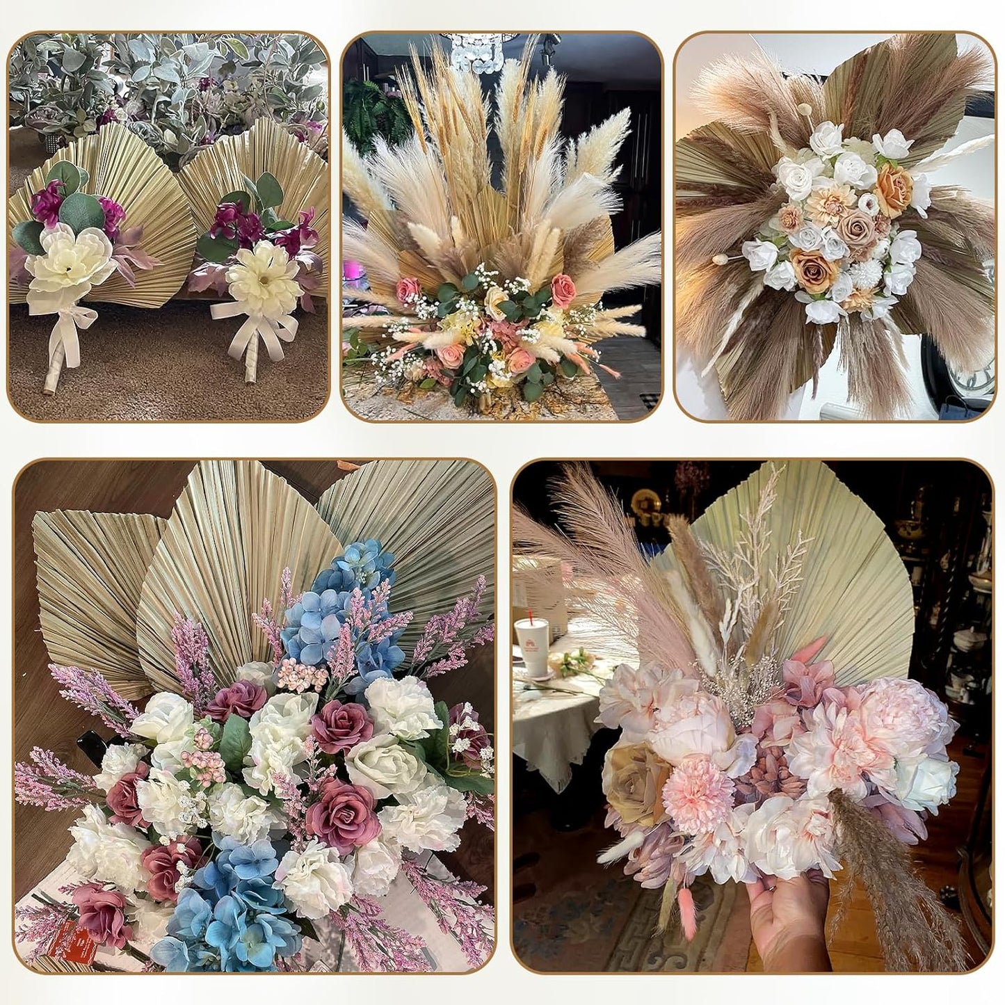 Boho Dried Pampas Grass Decor Bulk / Set of 105