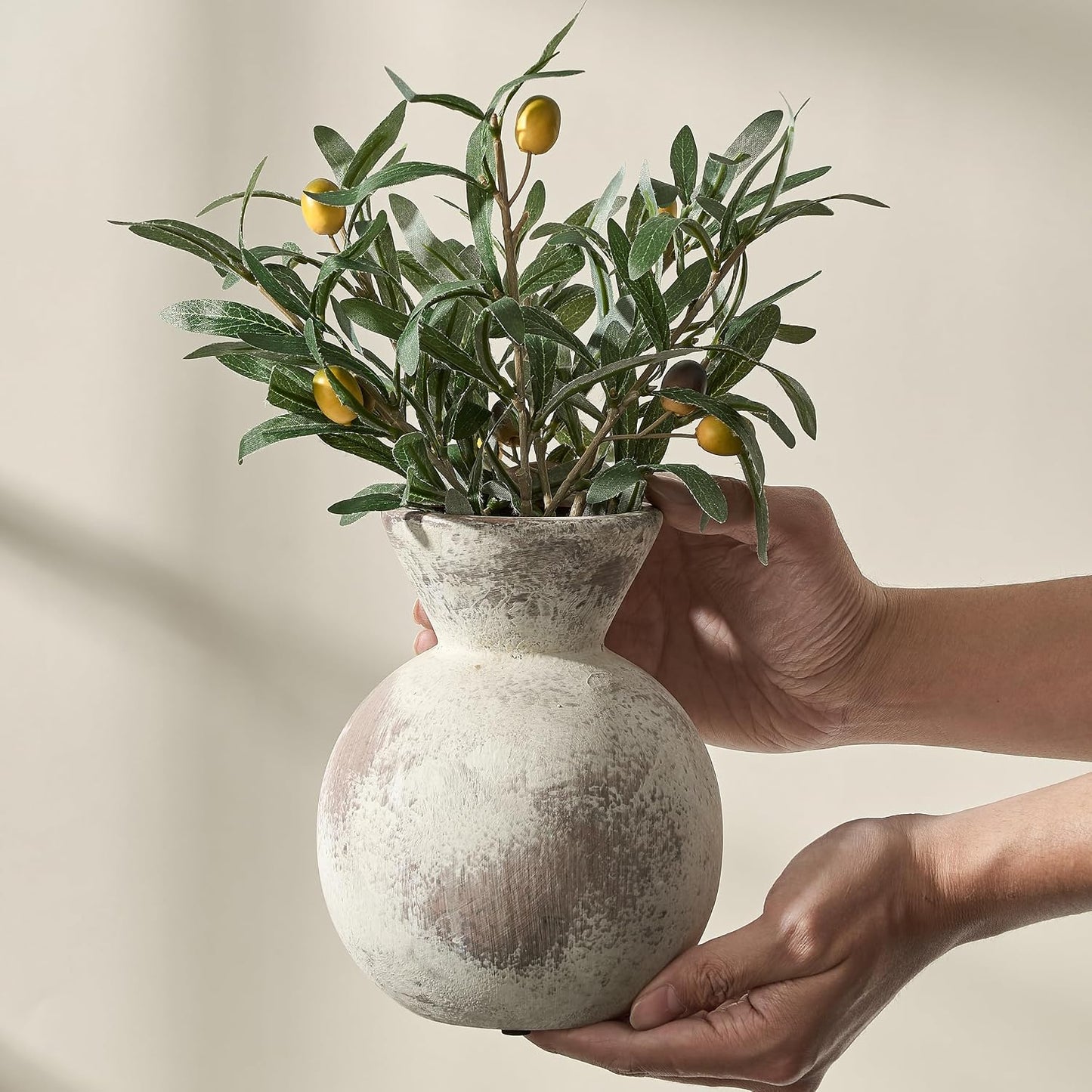 7" Ceramic Vase / Natural Brown- 7