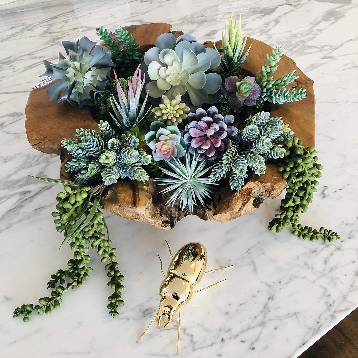 Unpotted Succulent Plants Artificial / 2" - 7" In Diameter and 4" - 14" In Lenght / Set of 15