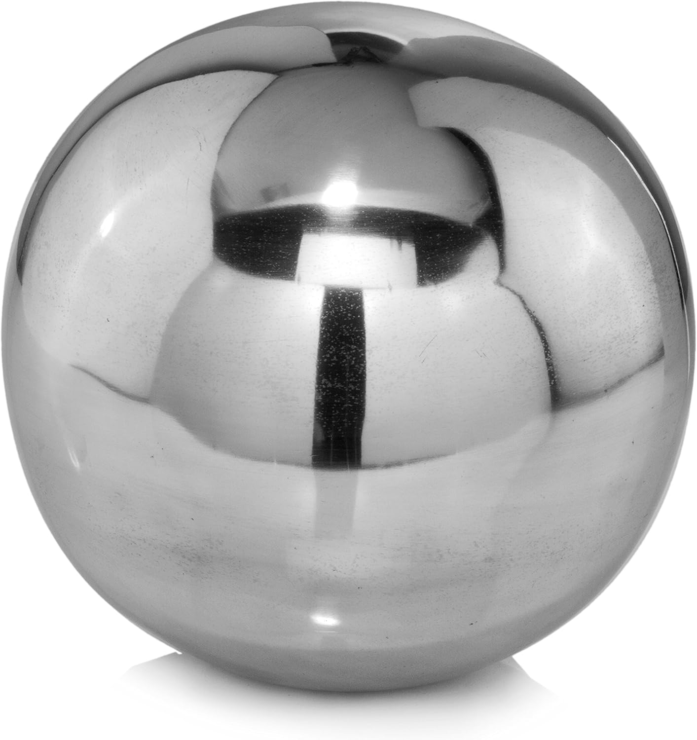 Modern Sculptural Orb Accent / 3-inch Diameter / Silver