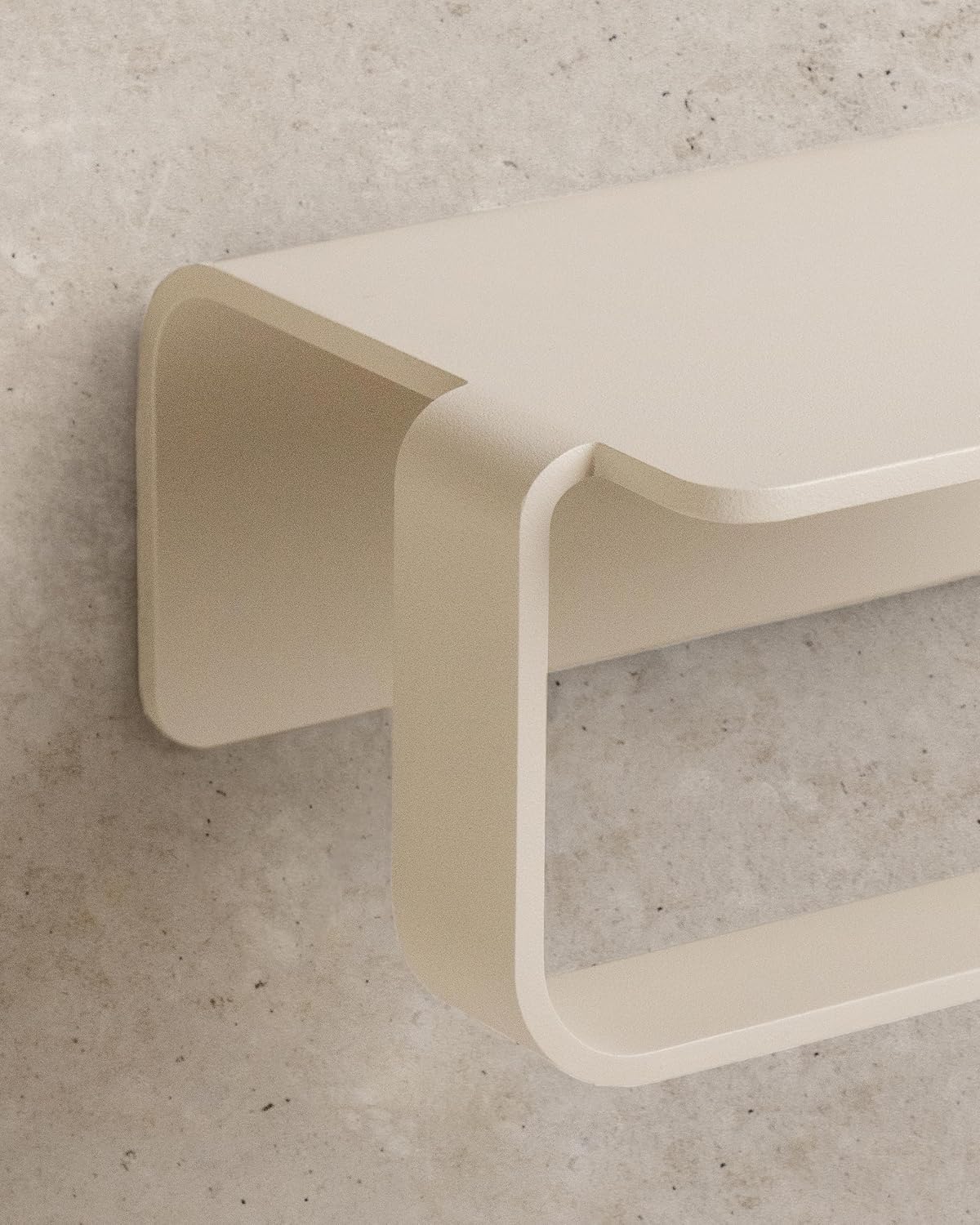 KAZAI. Toilet Paper Holder Wall Mount No Drill | Adhesive Toilet Paper Holder with Shelf | Bathroom Tissue Holder